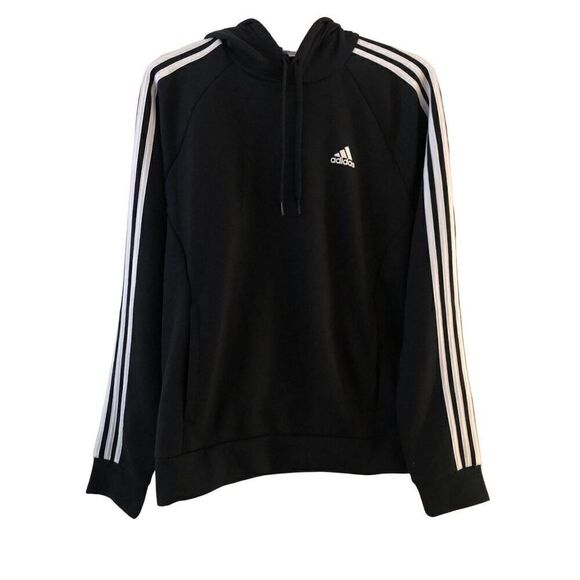Adidas 3 Stripe Fleece Hoodie Men’s Size Small - Picture 1 of 3